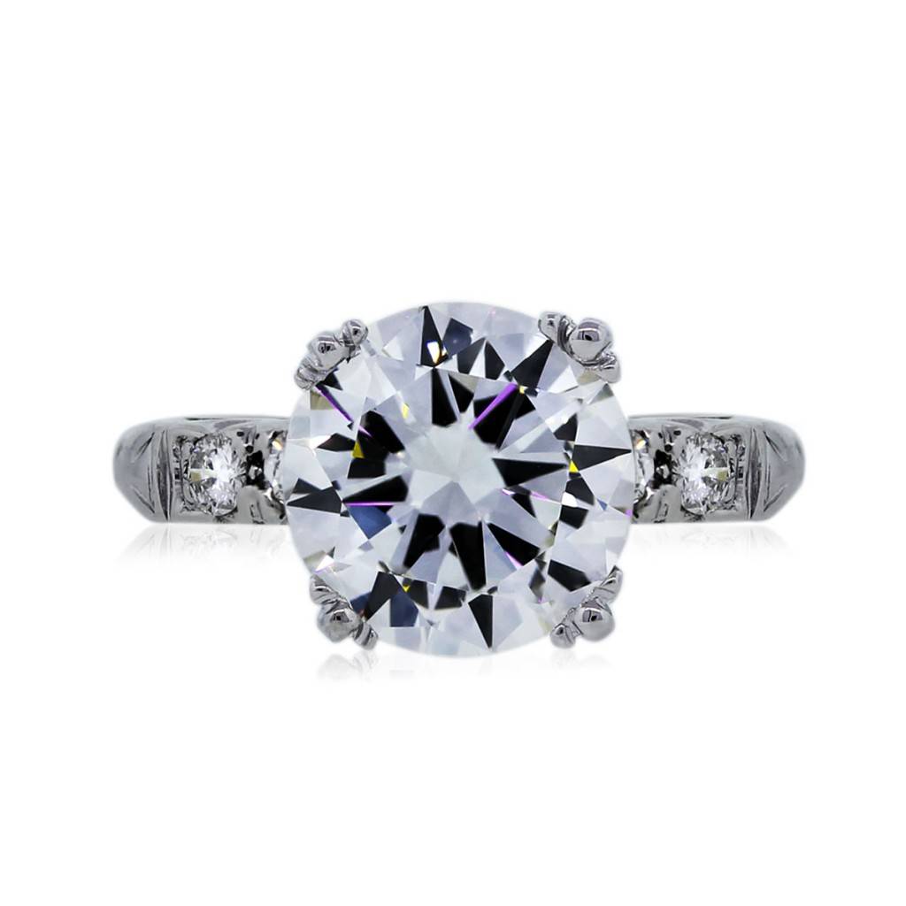 You are Viewing this 2.74ct Round Brilliant Diamond Engagement Ring!