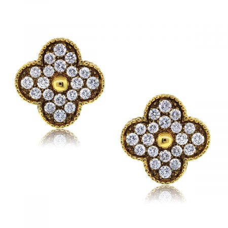 You are Viewing These Van Cleef & Arpels Diamond Alhambra Earclips