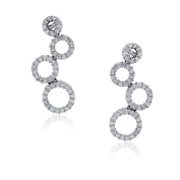 diamond circle earrings