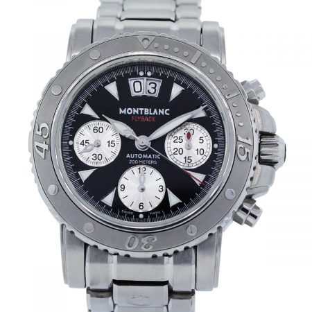 You are viewing this MontBlanc Flyback 7059 Stainless Steel Chronograph Watch!