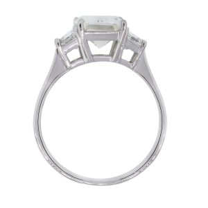 Platinum Trapezoid Cut Diamond Engagement Ring Setting – Raymond Lee ...