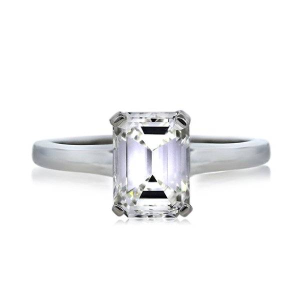 Emerald Cut Solitaire Engagement Ring