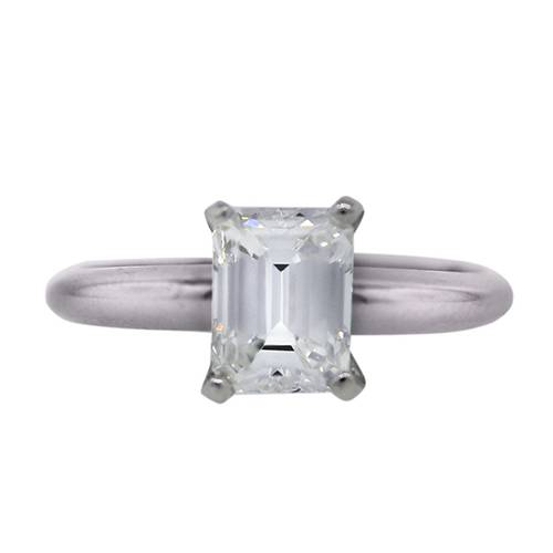 GIA certified emerald cut solitaire