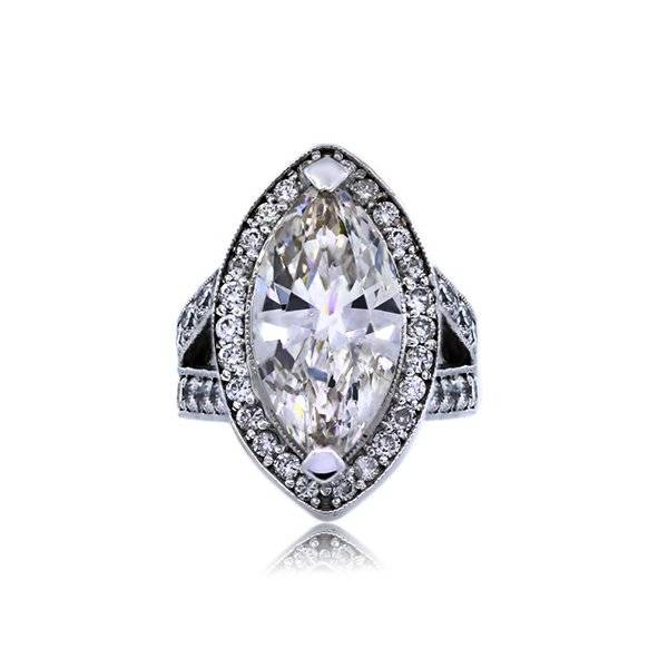 Marquise Halo Engagement Ring