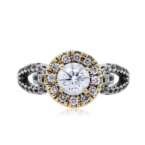 Simon G GIA Certified 0.58 Ct Round Diamond Engagment Ring