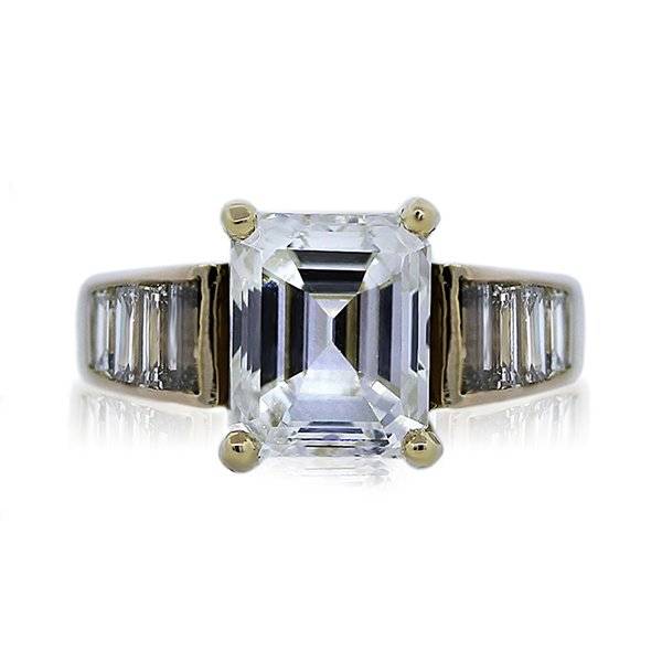 Vintage Emerald Cut Engagement Ring