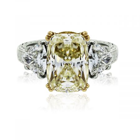 You are viewing this 18k Two Tone 3 Stone GIA Certified Wedding Ring!