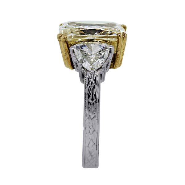 18k 3 Stone GIA Certified Wedding Ring