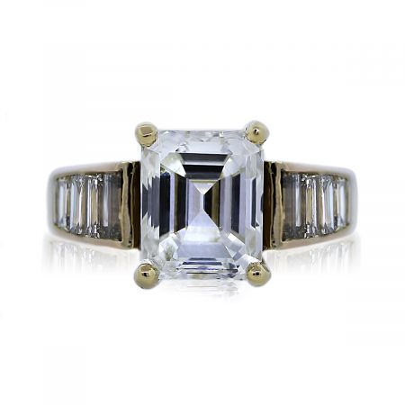 You are Viewing this 3.11ct Emerald Cut Engagement Ring