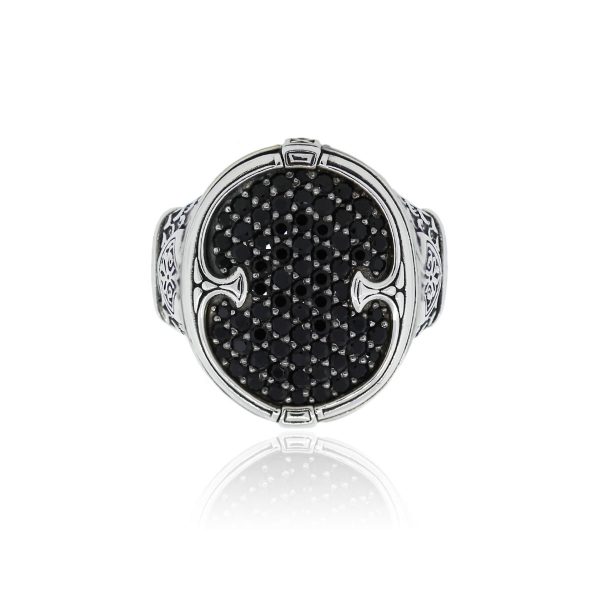 You are viewing this Konstantino Sterling Silver Black Spinel Gents Ring!