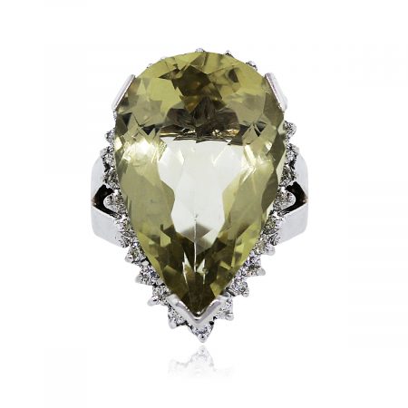 You are Viewing this Lemon Quartz Cocktail Ring