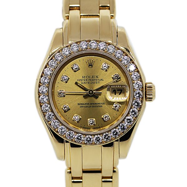 You are Viewing this Gold Rolex Pearlmaster With Diamonds