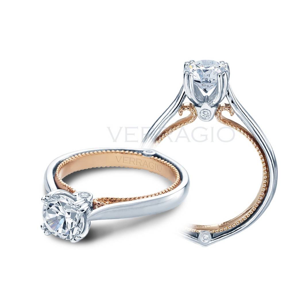 Rose gold solitaire engagement ring