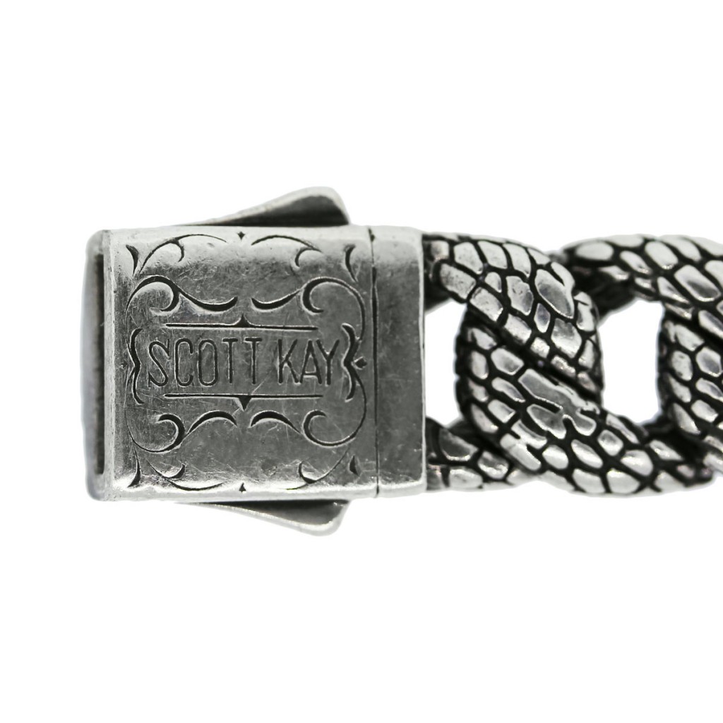 Scott Kay Art of A Man Engraved 18k Link Bracelet
