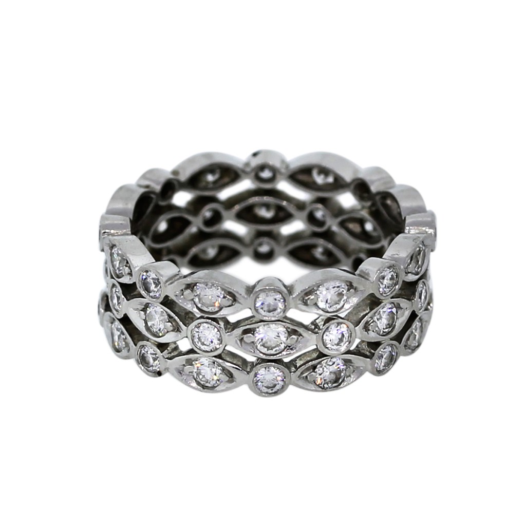 Tiffany & Co. Platinum Diamond Swing Ring Eternity Band