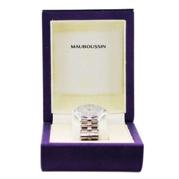 Mauboussin 18k White Gold Diamond Automatic Watch