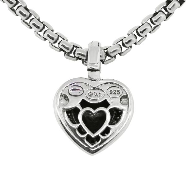 David Yurman Diamond Heart Pendant Necklace