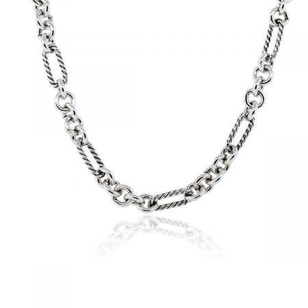 You are viewing this David Yurman Sterling Silver 18k Yellow Gold Link Chain Necklace!