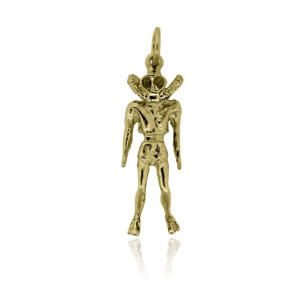 You are viewing this 14k Yellow Gold Scuba Diver Charm Pendant!