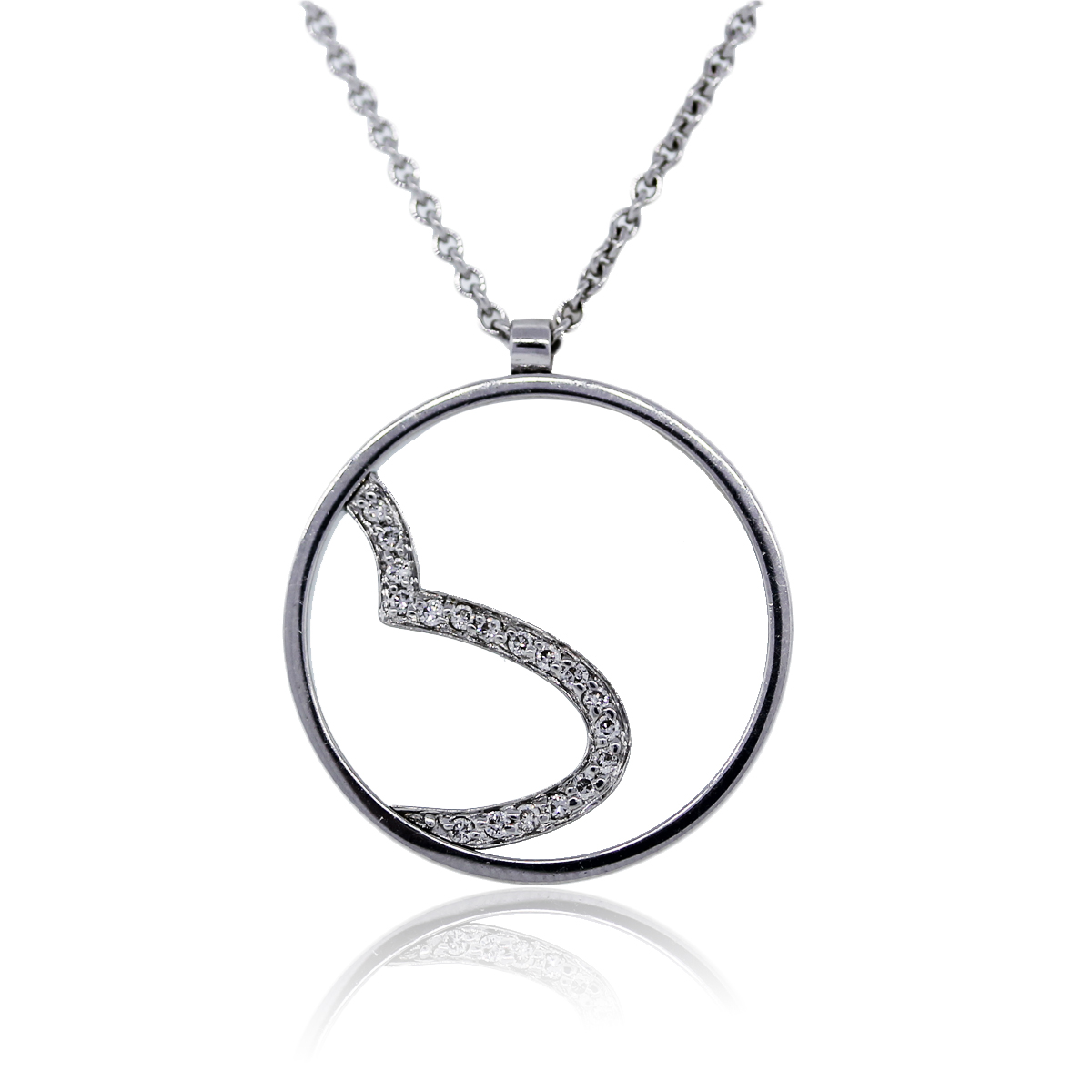 movado necklace white gold