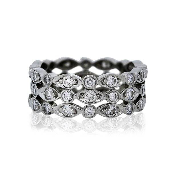 Tiffany & Co. Platinum Diamond Swing Ring Eternity Band