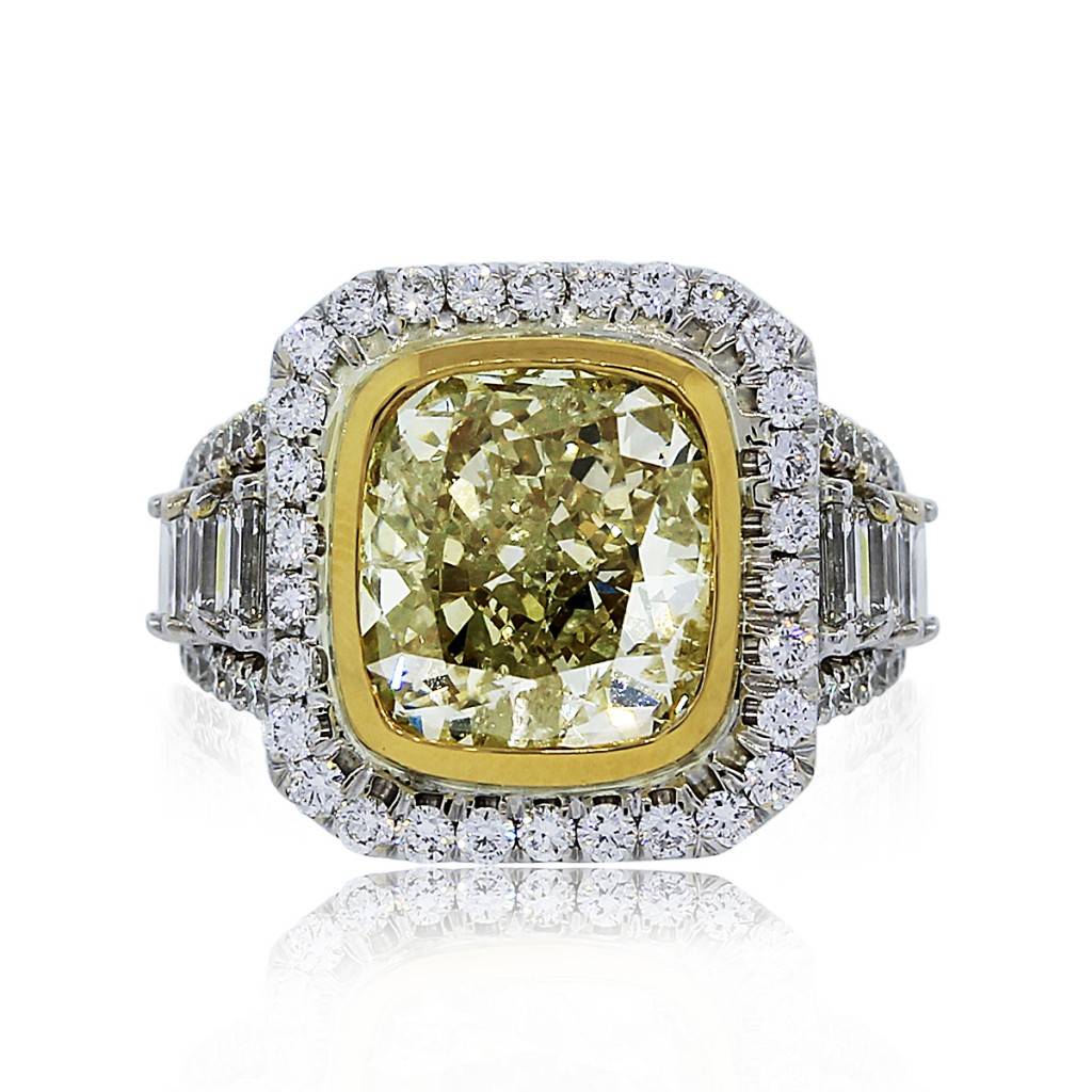 You are Viewing this Two Tone Fancy Light Yellow Engagement Ring