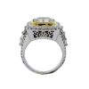 Amazing 5.67ct Cushion Cut Fancy Yellow Diamond Ring