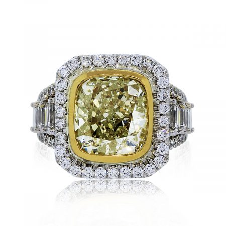 You are Viewing this Two Tone Fancy Light Yellow Engagement Ring