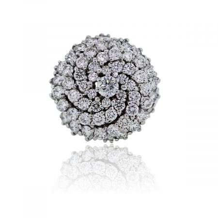 You are viewing this 14k White Gold 2ctw Diamond Cluster Ring!