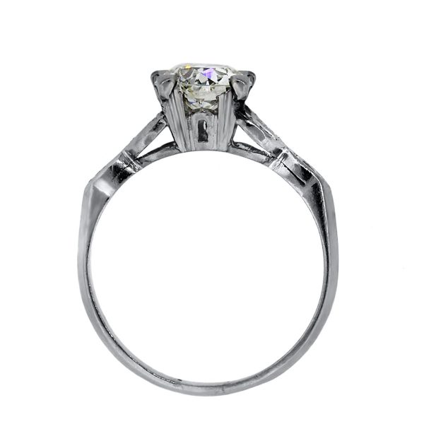 Platinum Floral Mounting 1.19ct Diamond Ring