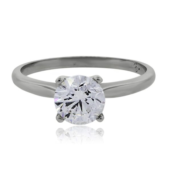 You are viewing this White Gold 1.27ct Round Brilliant Diamond Solitaire Engagement Ring!