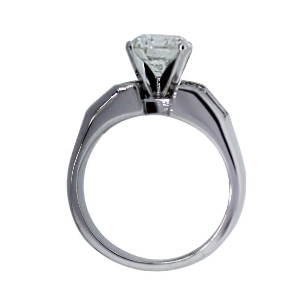 White Gold Round Brilliant Diamond Engagement Ring