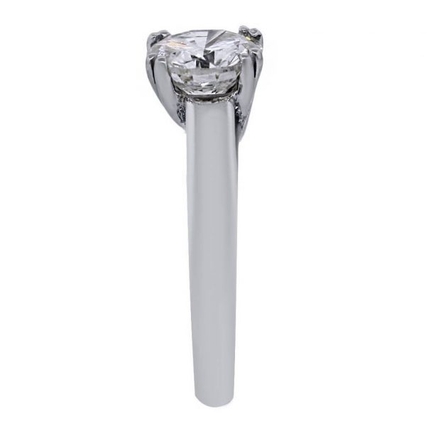 White Gold Round Brilliant Diamond Solitaire Engagement Ring