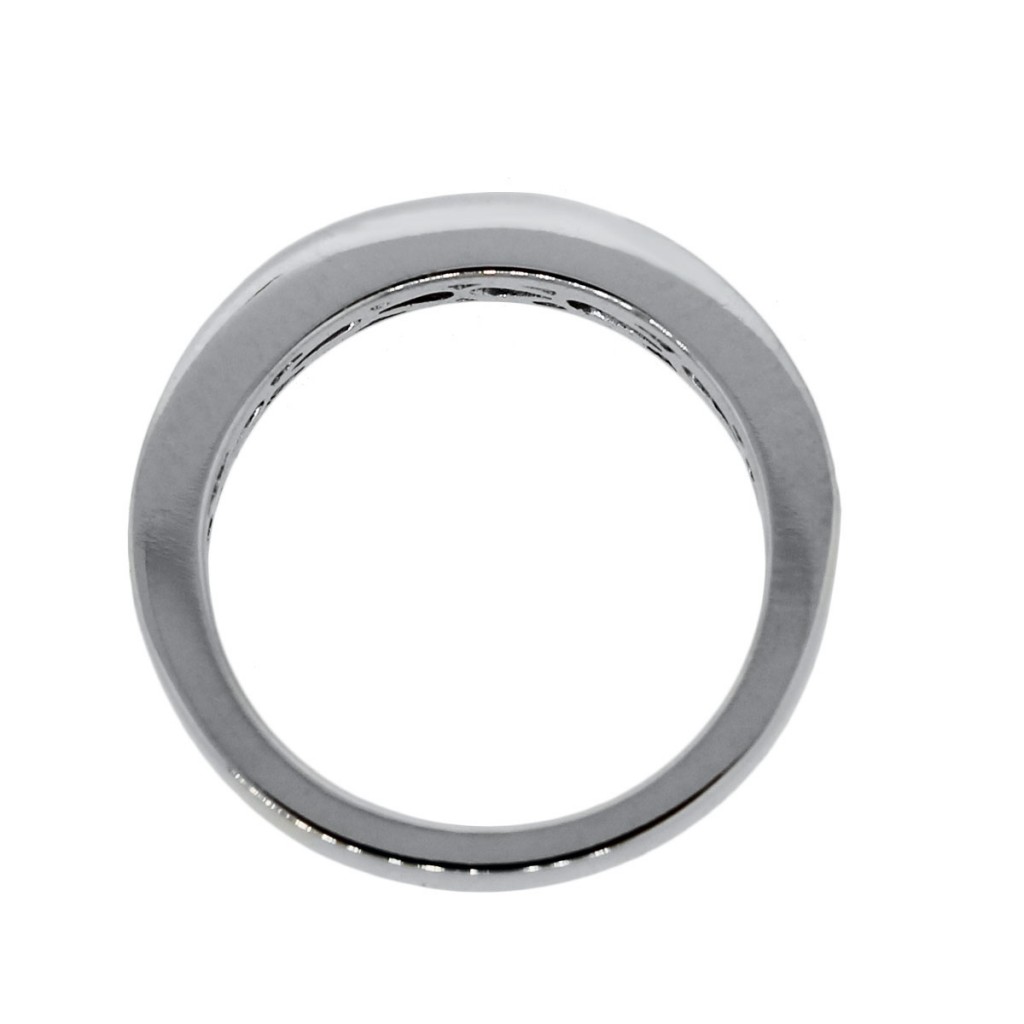 14k White Gold Round Brilliant 3mm Diamond Wedding Ring