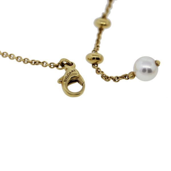 Bulgari 18k Yellow Gold Diamond Multi Stone Necklace