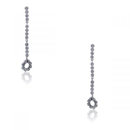 You are viewing these 14k White Gold .40ctw Diamonds Drop Dangle Earrings!