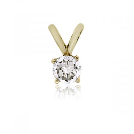 You are viewing this 14k Yellow Gold 0.30ct Diamond Slide Pendant!