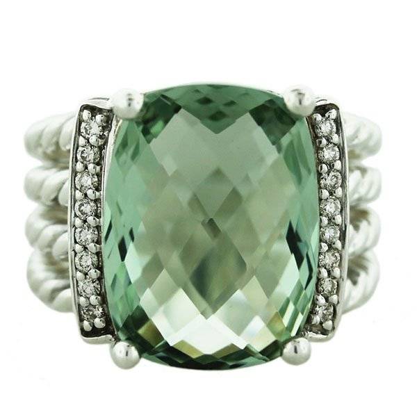 David Yurman Prasiolite 16x12mm Wheaton Ring