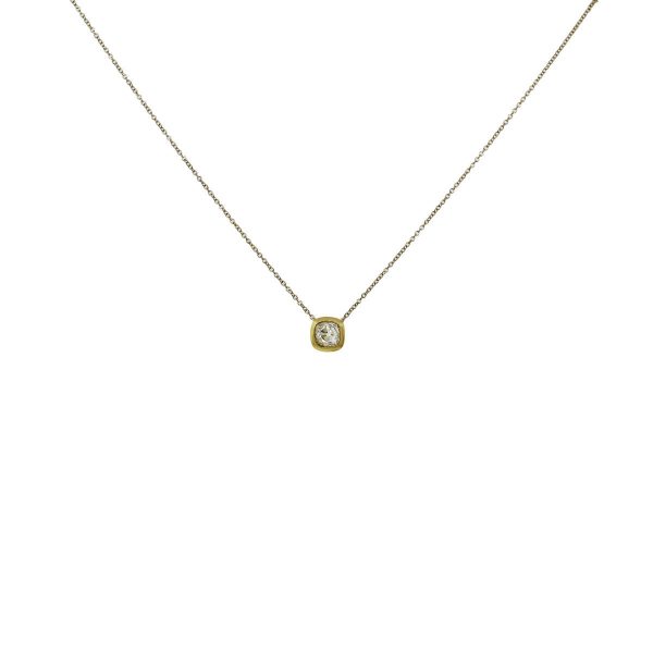 18k Yellow Gold Diamond Pendant Necklace