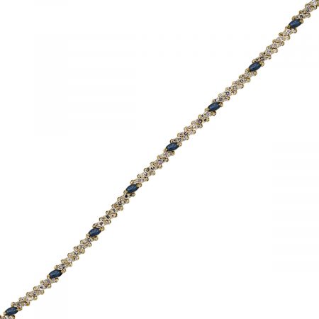You are viewing this 18k Yellow Gold Diamonds & Sapphires Bracelet!