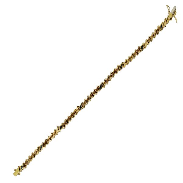 18k Yellow Gold Sapphires Bracelet
