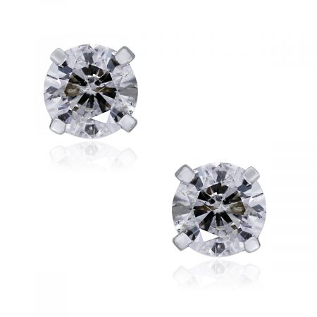 You are viewing these 14k White Gold Round Brilliant Diamond Stud Earrings!