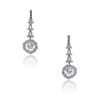 You are viewing these Platinum Cushion Shape Diamond Drop Dangle Earrings!