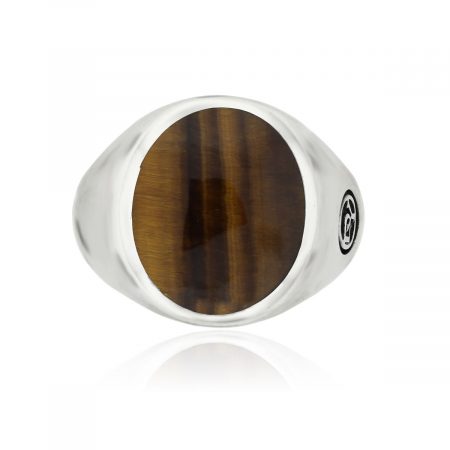 You are viewing this David Yurman Sterling Silver Tiger's Eye Signet Pinky Ring!