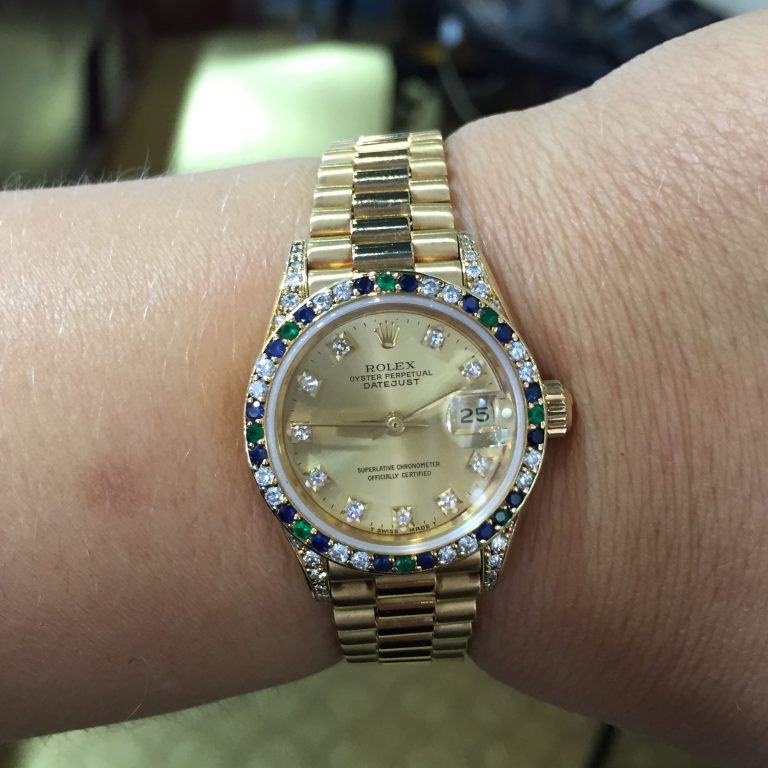 rolex datejust emerald