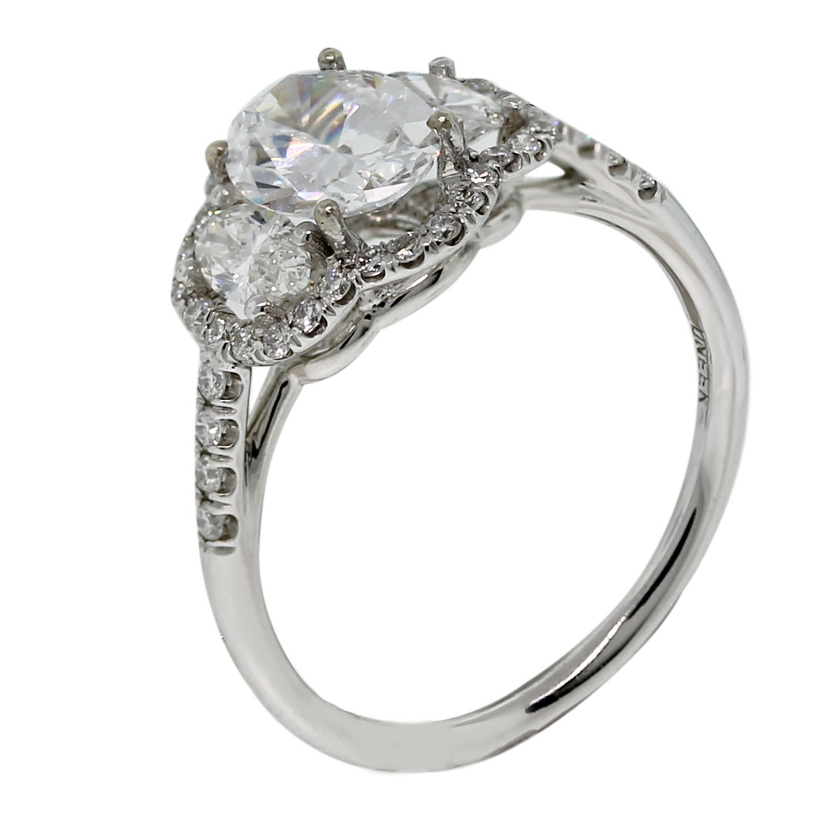 Uneek LVS836 0.68ctw Diamond Three Stone Engagement Ring