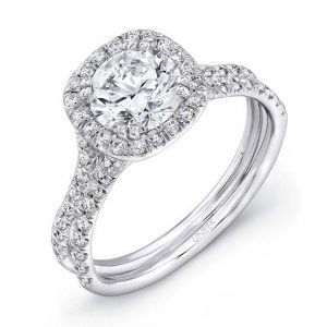 5 carat halo engagement ring