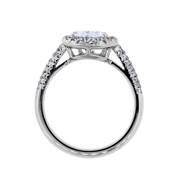 Platinum 1.67ct Pear Shape Diamond GIA certified Engagement Mounting