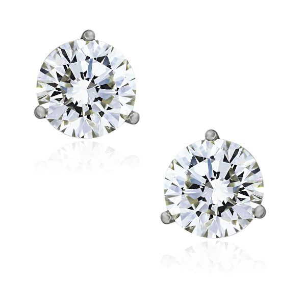 You are viewing these 14k White Gold Round Brilliant 4.20ctw Diamond Stud GIA Cert. Earrings!