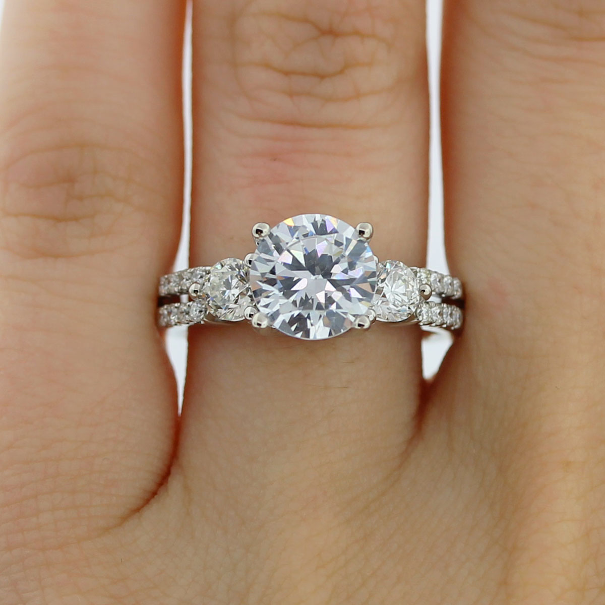 Uneek SWS159 0.66ctw Diamond Solitaire Engagement Ring